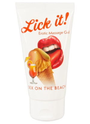 Lubrifiant et gel de massage végétalien comestible sex on the beach goût fruité  50ml - R629510